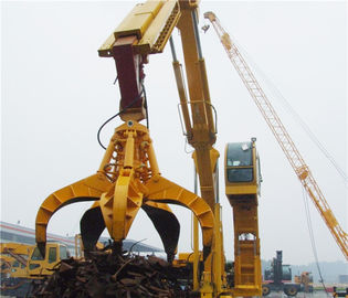चीन 1.25m³ खुदाई पकड़ो अनुलग्नक ऑरेंज पील खुदाई पकड़ने की बाल्टी स्टील स्क्रैप के लिए लोड हो रहा है आपूर्तिकर्ता